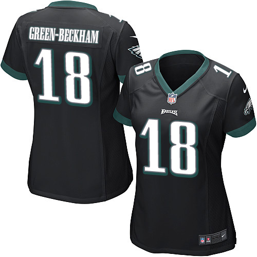 Women's Elite Dorial Green-Beckham Nike Jersey Black Alternate - #18 NFL Philadelphia Eagles